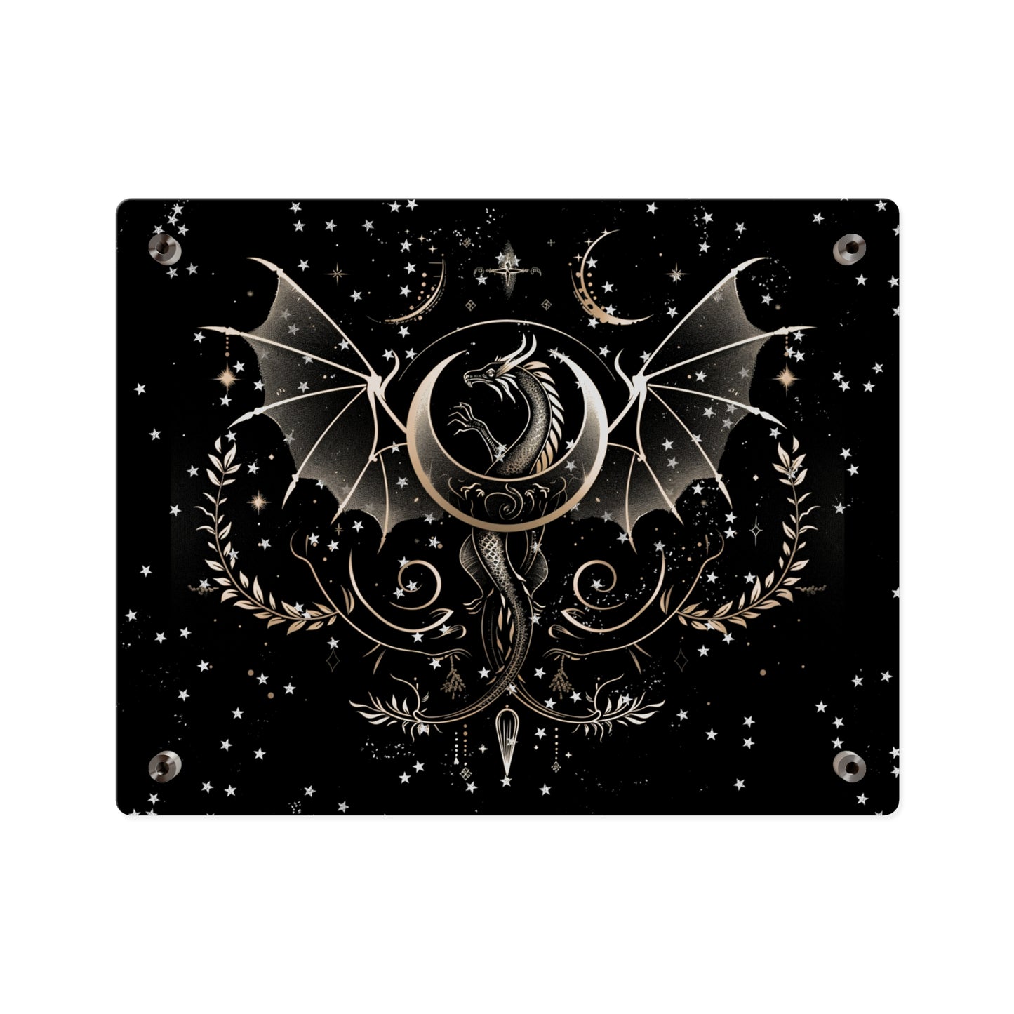 Mystical Dragon Acrylic Wall Art Panels - Celestial Decor for Fantasy Lovers