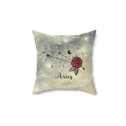 Celestial Theme Zodiac Aries Throw Pillow - Astrology Enthusiasts