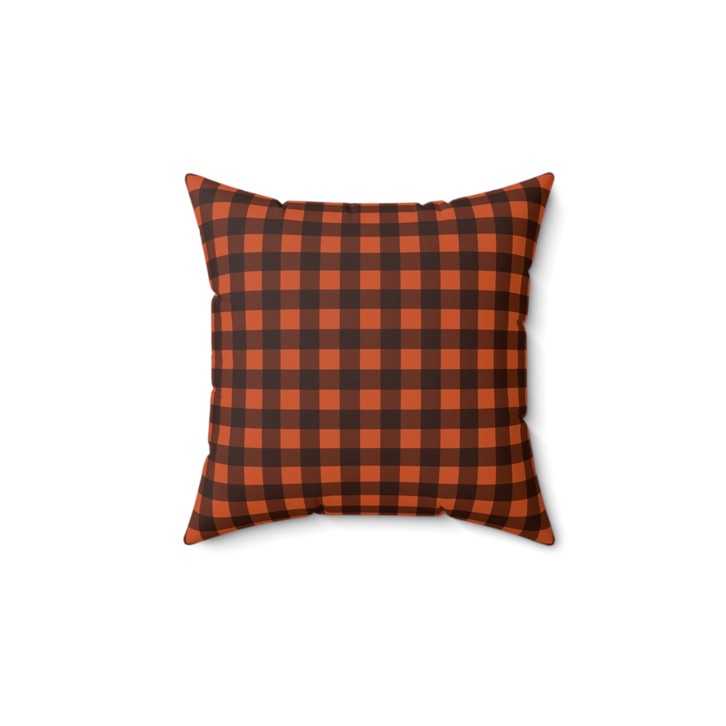 Festive Square Pillow Two-Sided with Plaid and HoHoHo Paw Prints, Stylish Decor for Pet Lovers During the Holidays, Charming Accent for Any Room