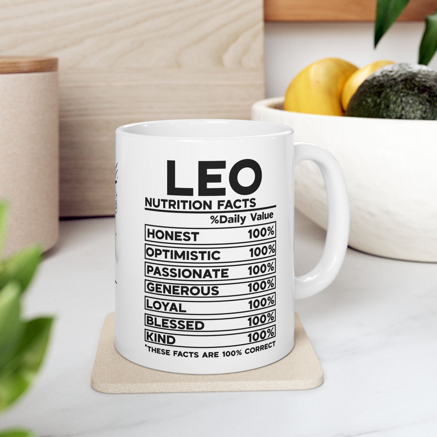 Leo Zodiac Ceramic Mug - Strength & Passion - 11oz/15oz Coffee Cup