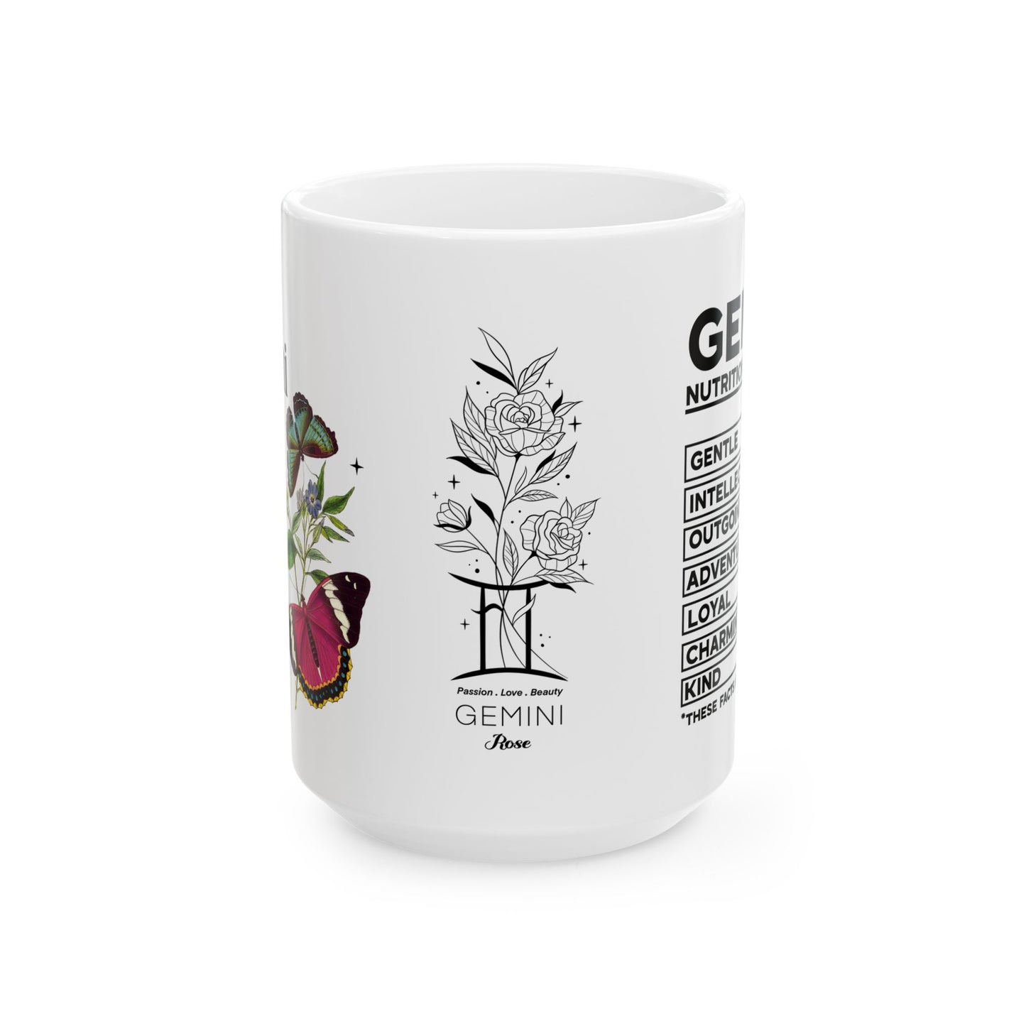 Gemini Zodiac Ceramic Mug – 11oz & 15oz – Astrology Gift for Star Sign Lovers