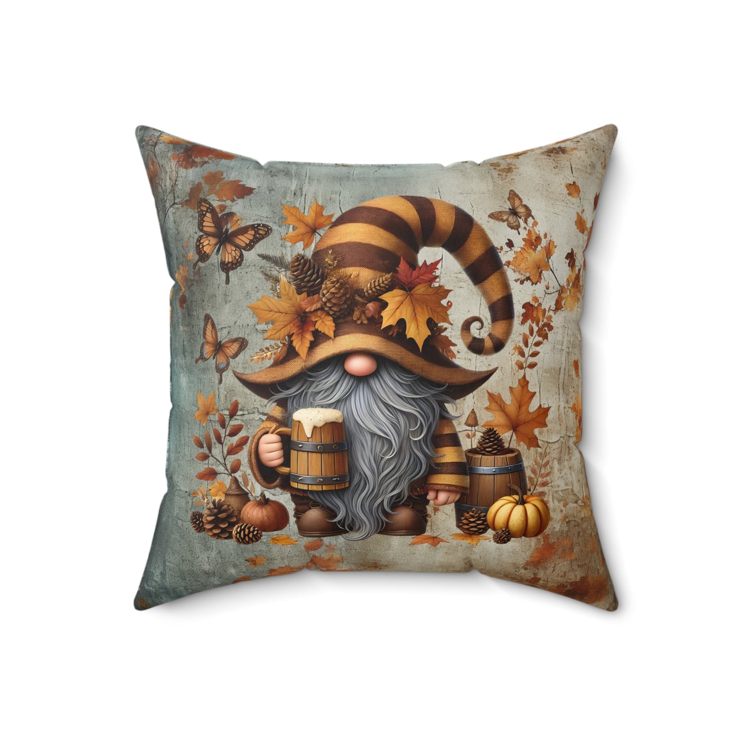 Autumn Gnome Pillow, Cozy Fall Home Decor, Harvest Cushion, Thanksgiving Decoration, Halloween Accent, Seasonal Gift