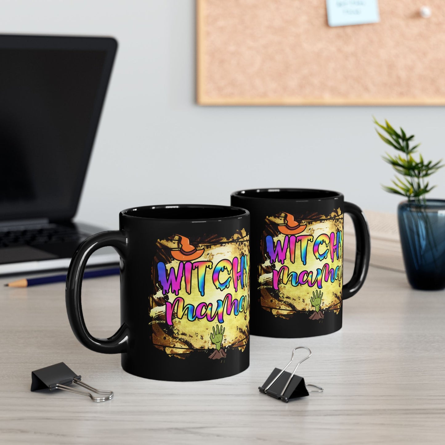 Witchy Mama Mug, Magical Coffee Cup for Moms, Halloween Gift, Boho Style Drinkware, Fun Witchy Mug