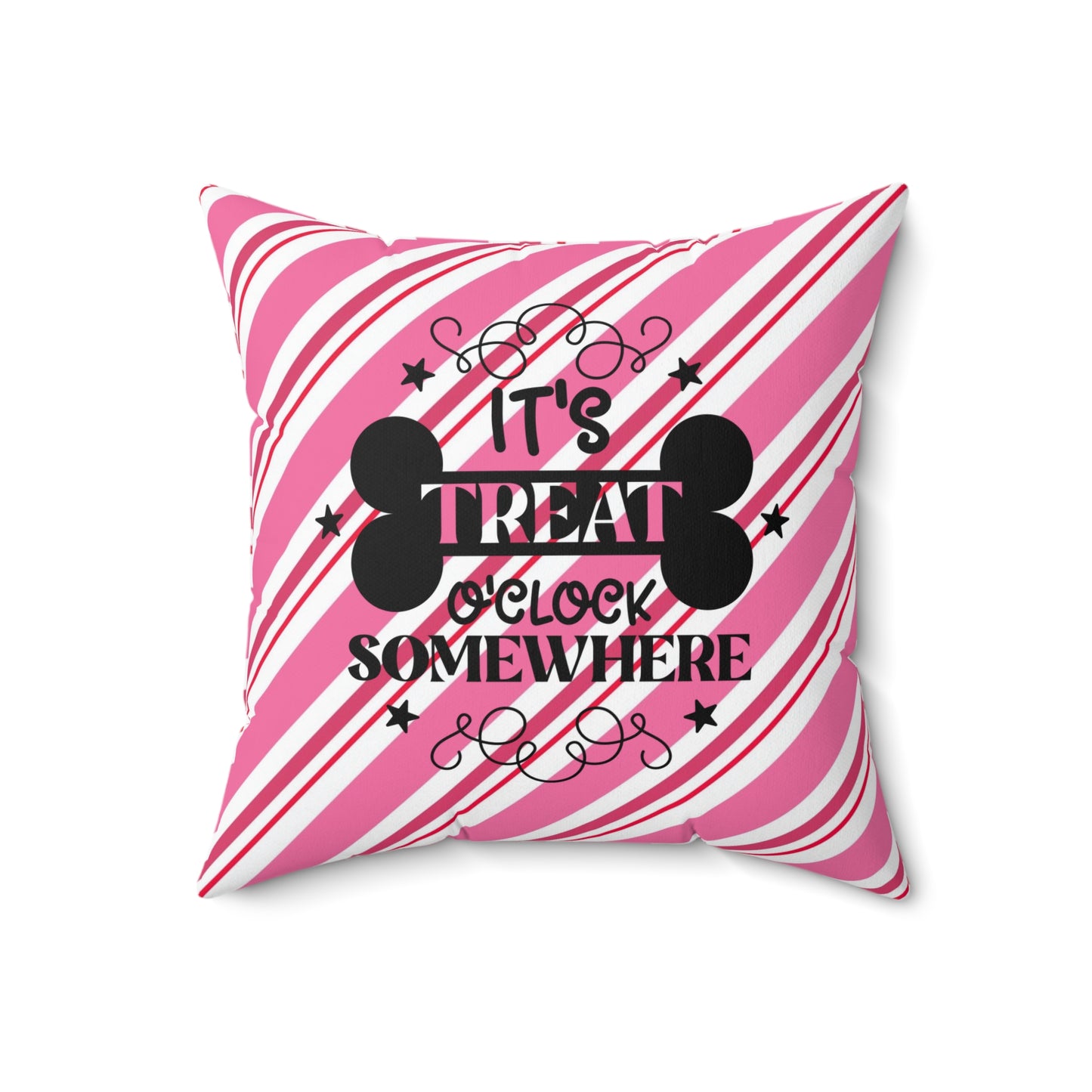 Pet Holiday Theme Spun Polyester Square Pillow, Pet Lover's Holiday Decor for Home or Office, Holiday Decor for Pet Lover's