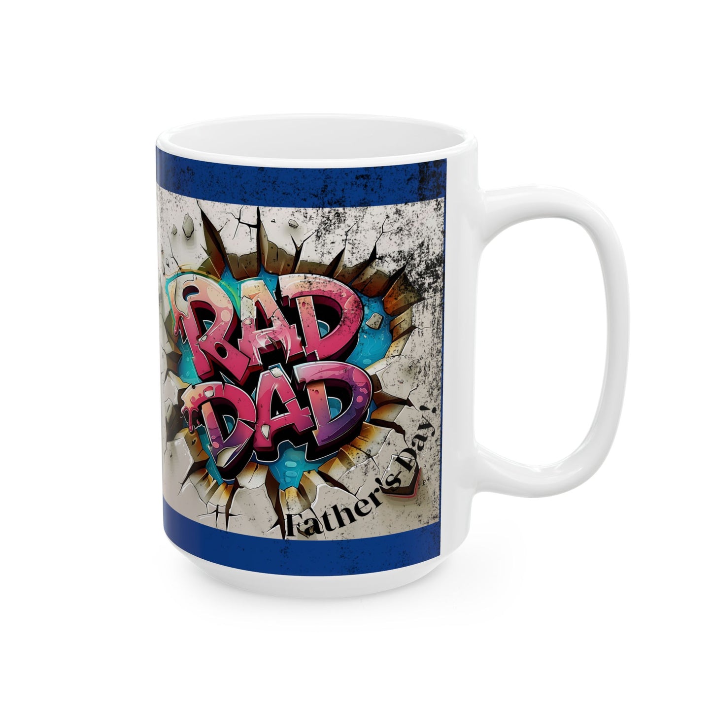 3D Graffiti Mug - Unique Coffee Cup Dads, Father's Day, for Art Lovers, Gift for Birthdays, Creative Kitchen Decor, Visual Art Appreciation