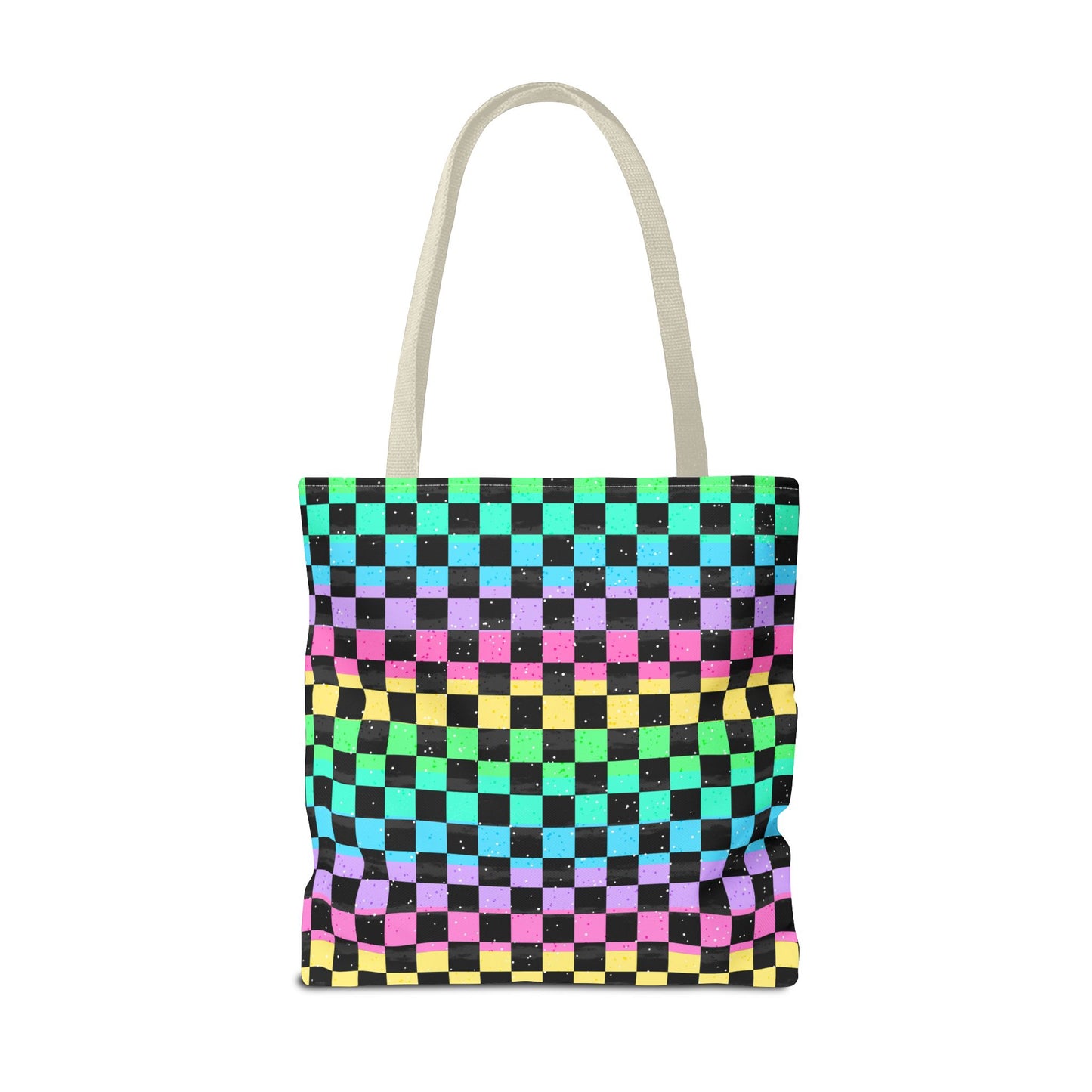 Colorful Checkerboard Tote Bag - Vibrant Reusable Shopping Bag, Eco-Friendly Gift, Summer Beach Accessory, Fashionable Everyday Tote