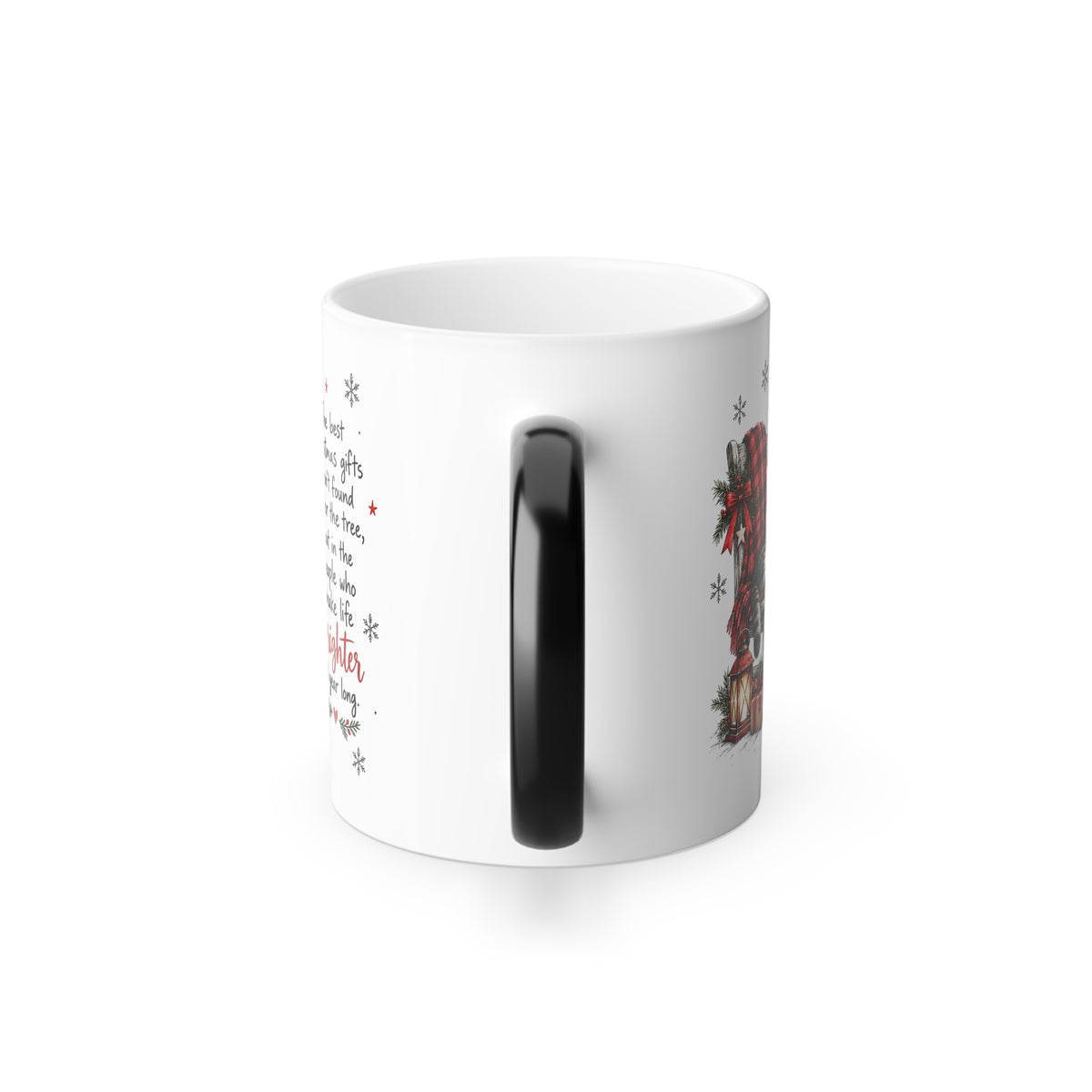 Christmas Quote Sleeping Cat on Chair - Color Morphing Mug