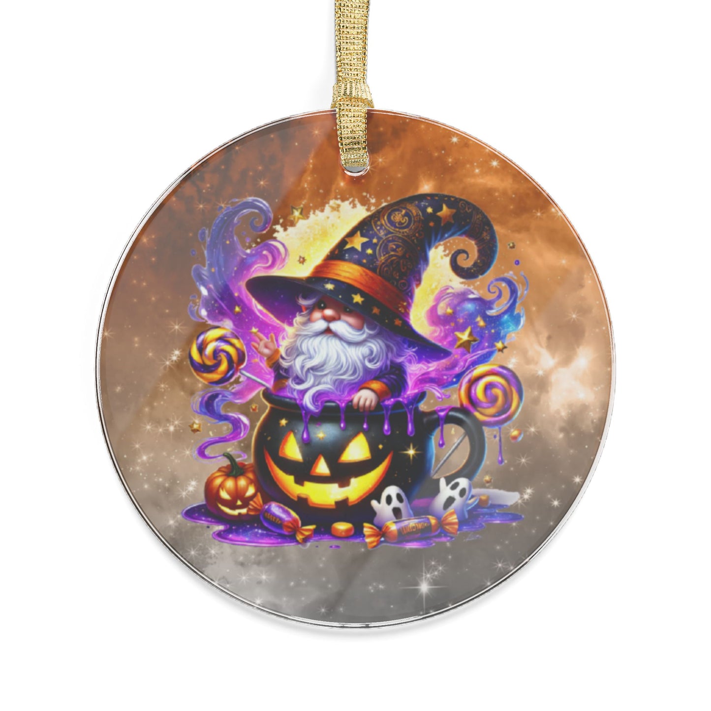 Halloween Wizard Acrylic Ornament - Spooky Decor for Holiday Celebrations