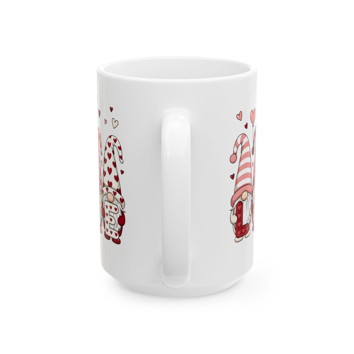 Valentine Gnome Mug (11oz, 15oz) — XOXO Heart Coffee Cup
