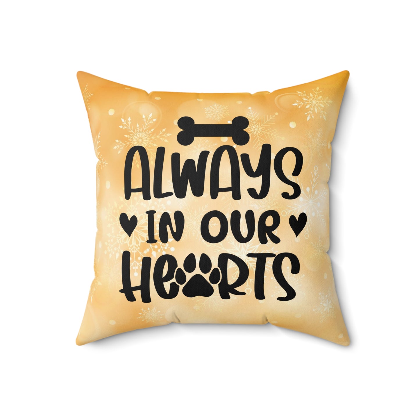 Pet Theme Decor Spun Polyester Square Pillow, Animal Lovers, Pet Lover's Decor,  Beautiful Accent for Home or Office, Gift Idea for Any Occasion