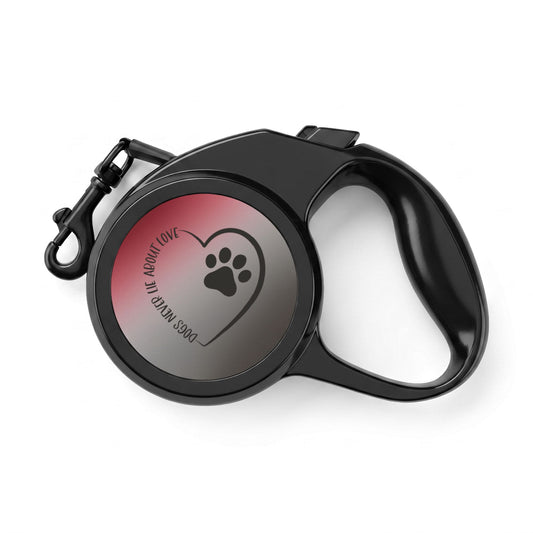 Retractable Pet Leash — Paw Heart Design, Hands-Free Comfort for Daily Dog Walks