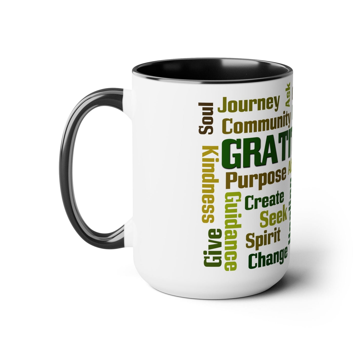 Inspirational Two-Tone Coffee Mugs,15oz, Coffee, Tea, Hot Chocolate Lovers, Gift Idea for Family, Friends and Co-Workers, for Any Occasion