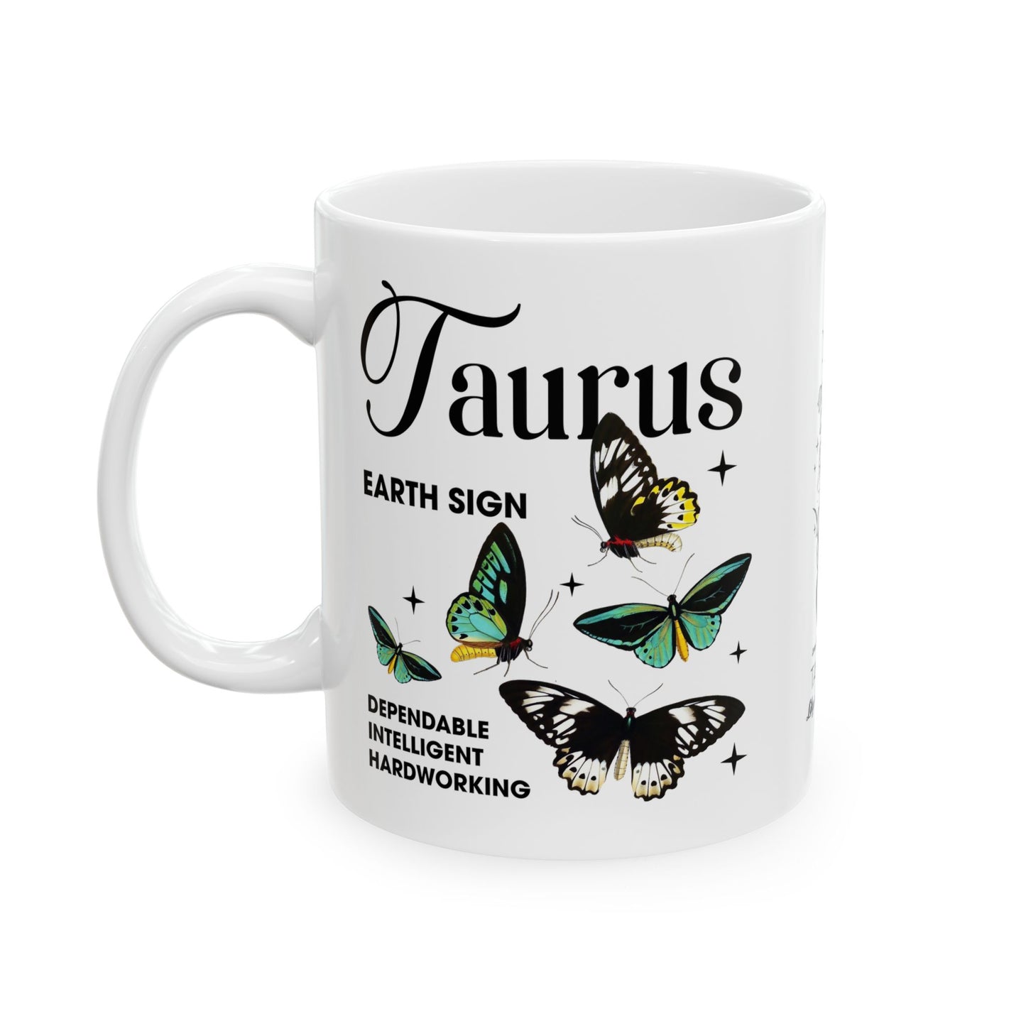 Taurus Zodiac Ceramic Mug - 11oz & 15oz - Astrology Gift for Taurus