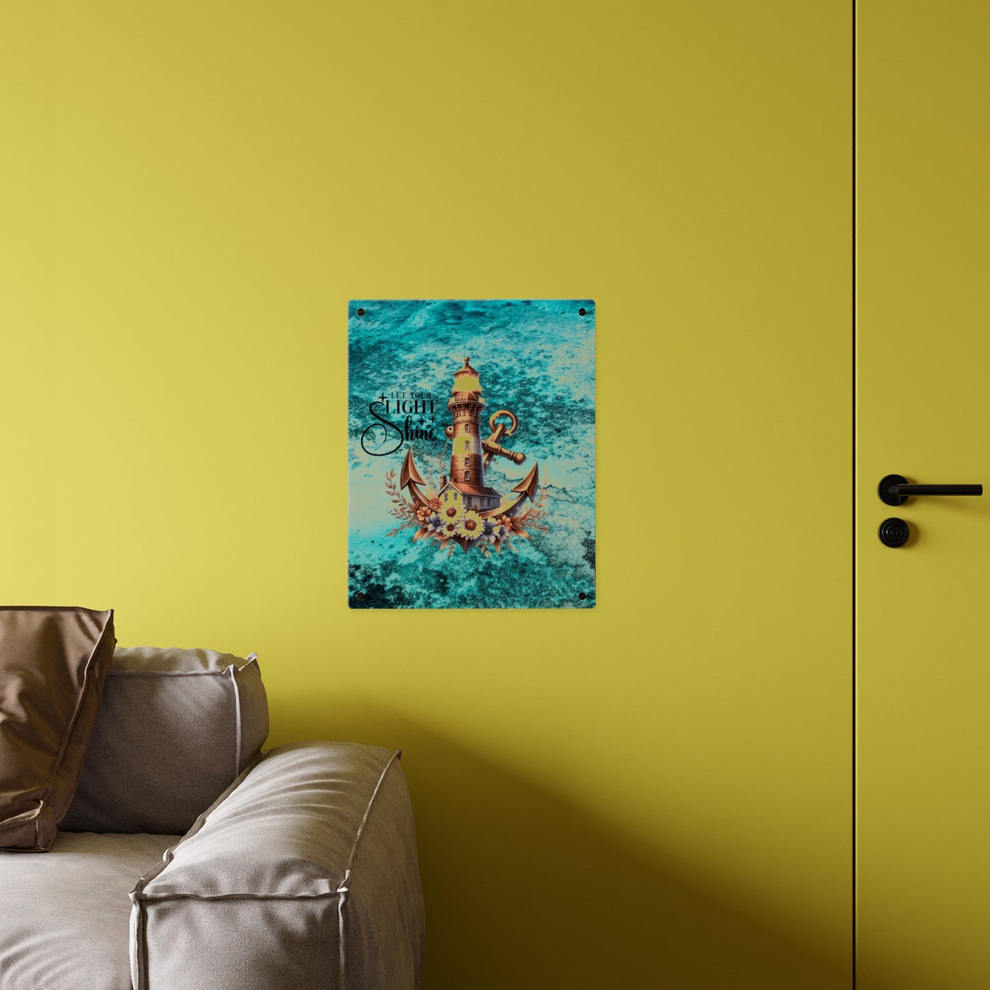 Nautical Acrylic Wall Art Panel - "Let Your Light Shine" Home Decor