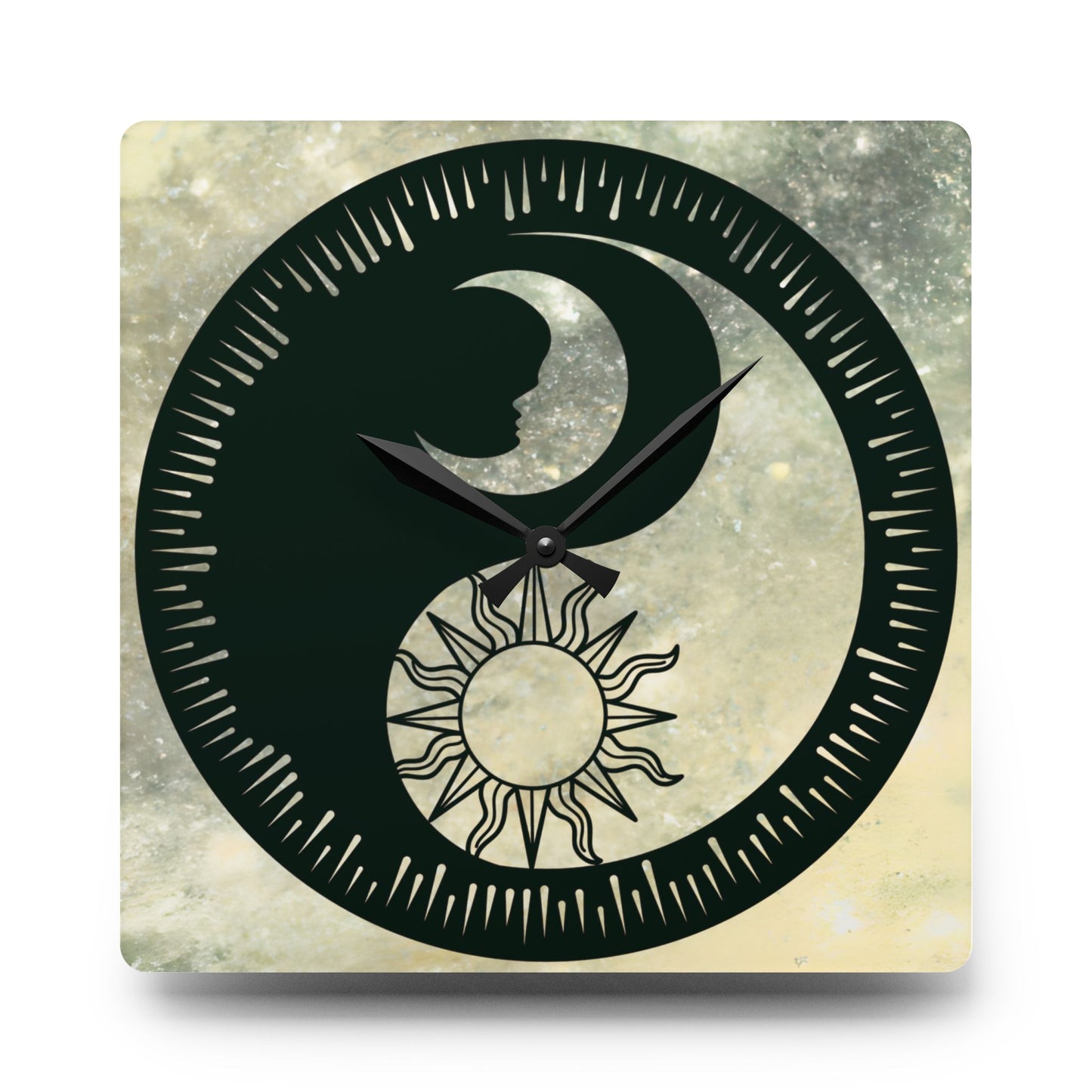 Cosmic Dance Acrylic Wall Clock - Celestial Home Decor