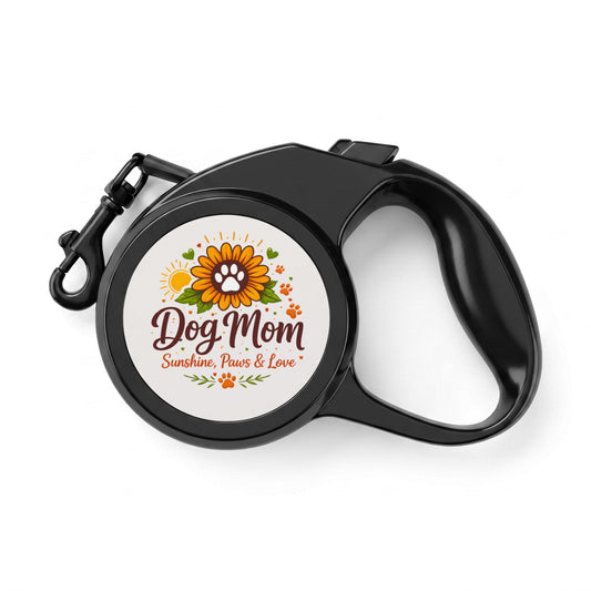 Dog Mom Retractable Pet Leash — Sunshine, Paws & Love Floral Design