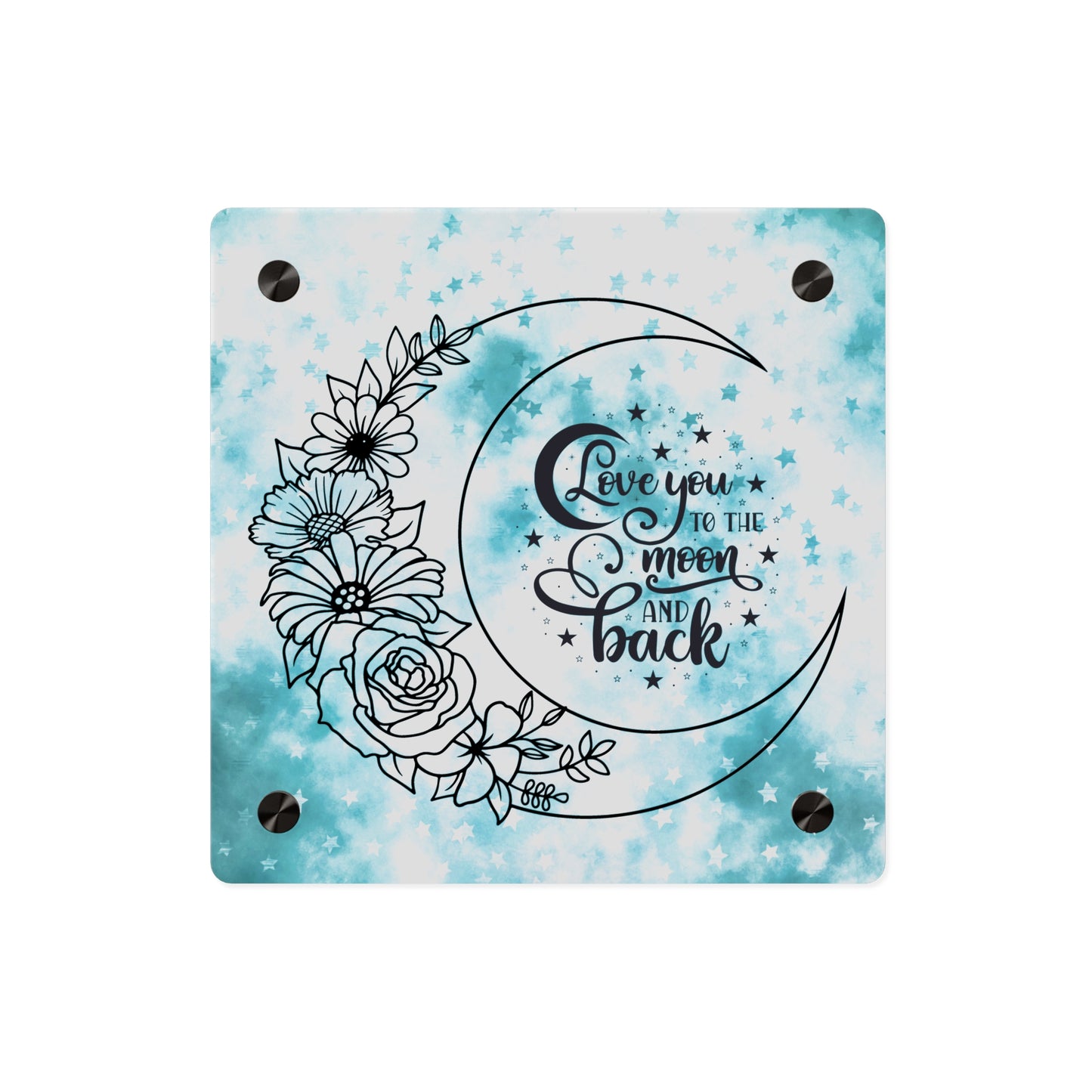 Starry Love You To The Moon And Back Acrylic Wall Art Panel, Beautiful Decor for Any Room, Accent for Any Room, Great Gift Idea for Any Occasion