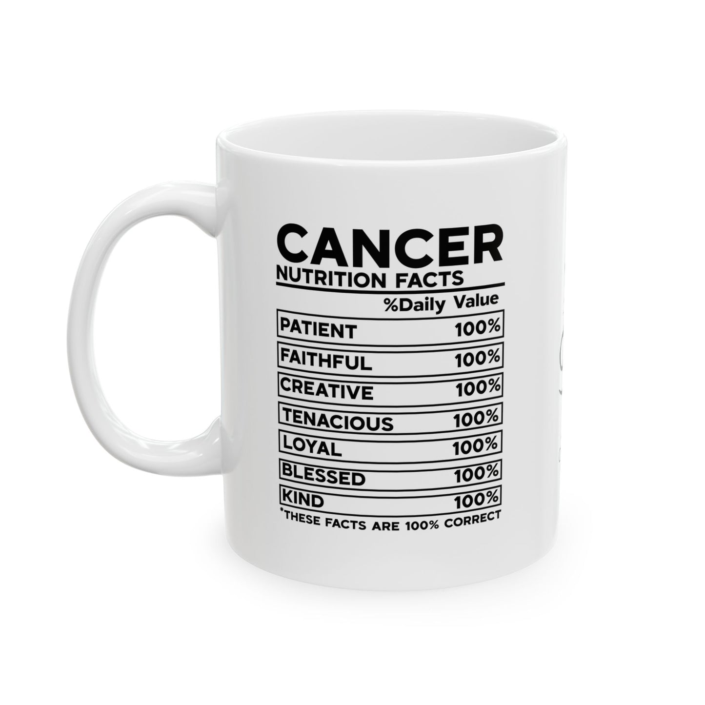 Cancer Zodiac Ceramic Mug – Empowering Design for Zodiac Lovers