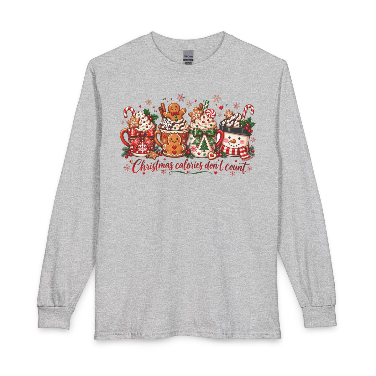 Christmas Cheer Long Sleeve T-Shirt – Festive Holiday Candy Cane Design