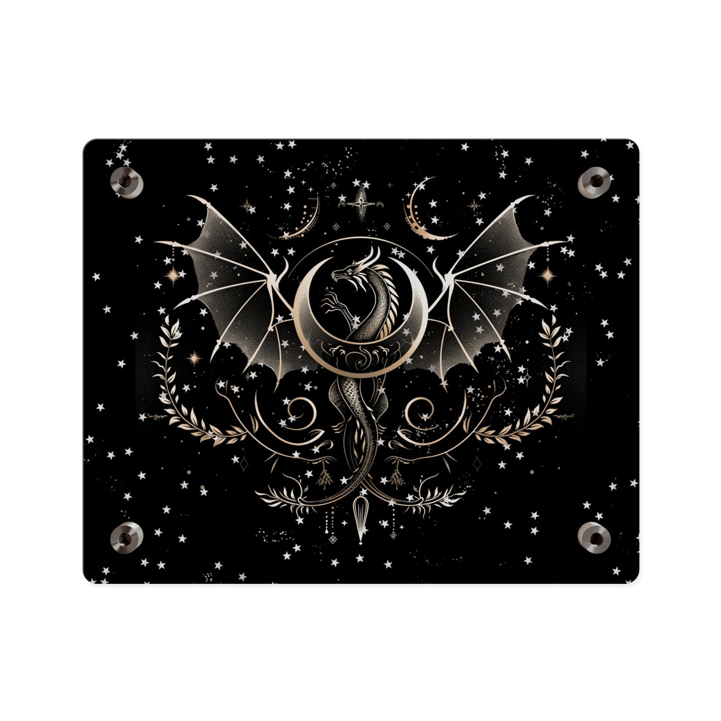 Mystical Dragon Acrylic Wall Art Panels - Celestial Decor for Fantasy Lovers