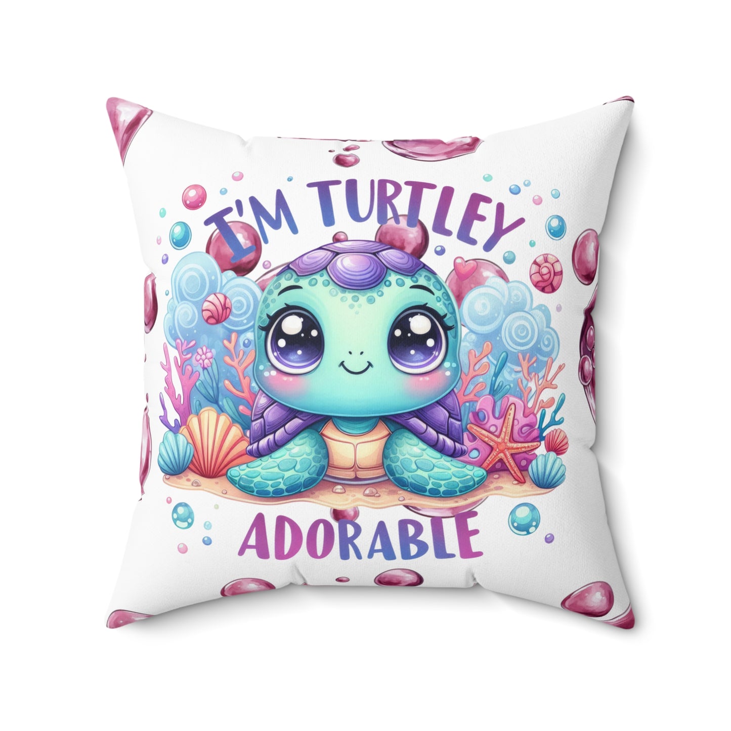 Whimsical Turtle Pillow, Fun Home Decor, Kid-Friendly Cushion, Sea-Themed Accent Pillow, Creative Gift for Ocean Lovers