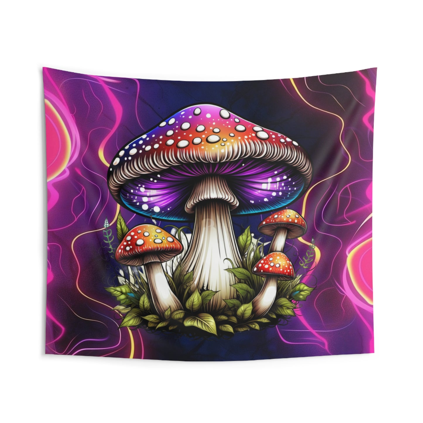 Psychedelic Mushroom Wall Tapestry, Bohemian Home Decor, Wall Art for Living Room, Bedroom, Dorm, Festival Decor
