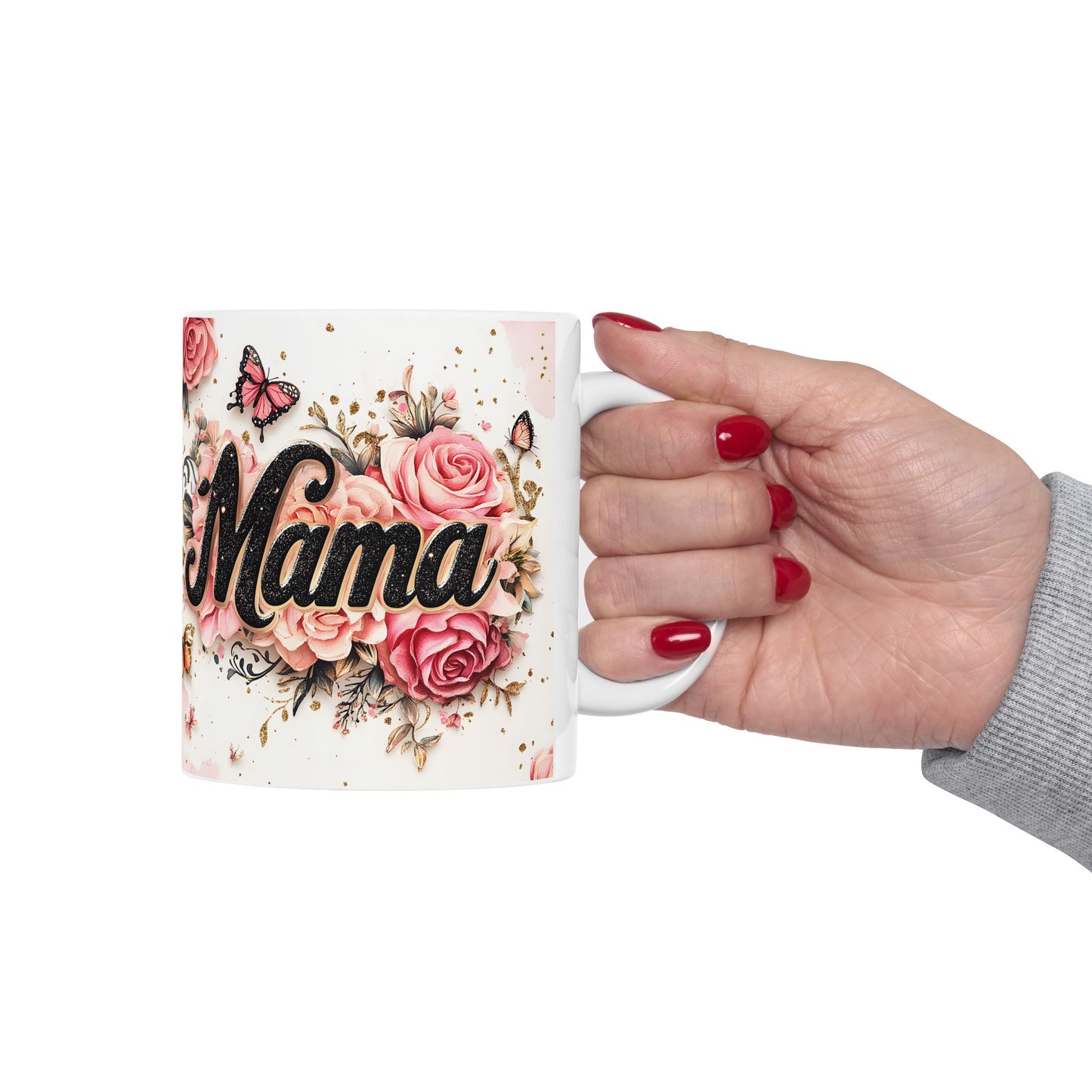 Floral Mama Ceramic Mug - Perfect Gift for Moms