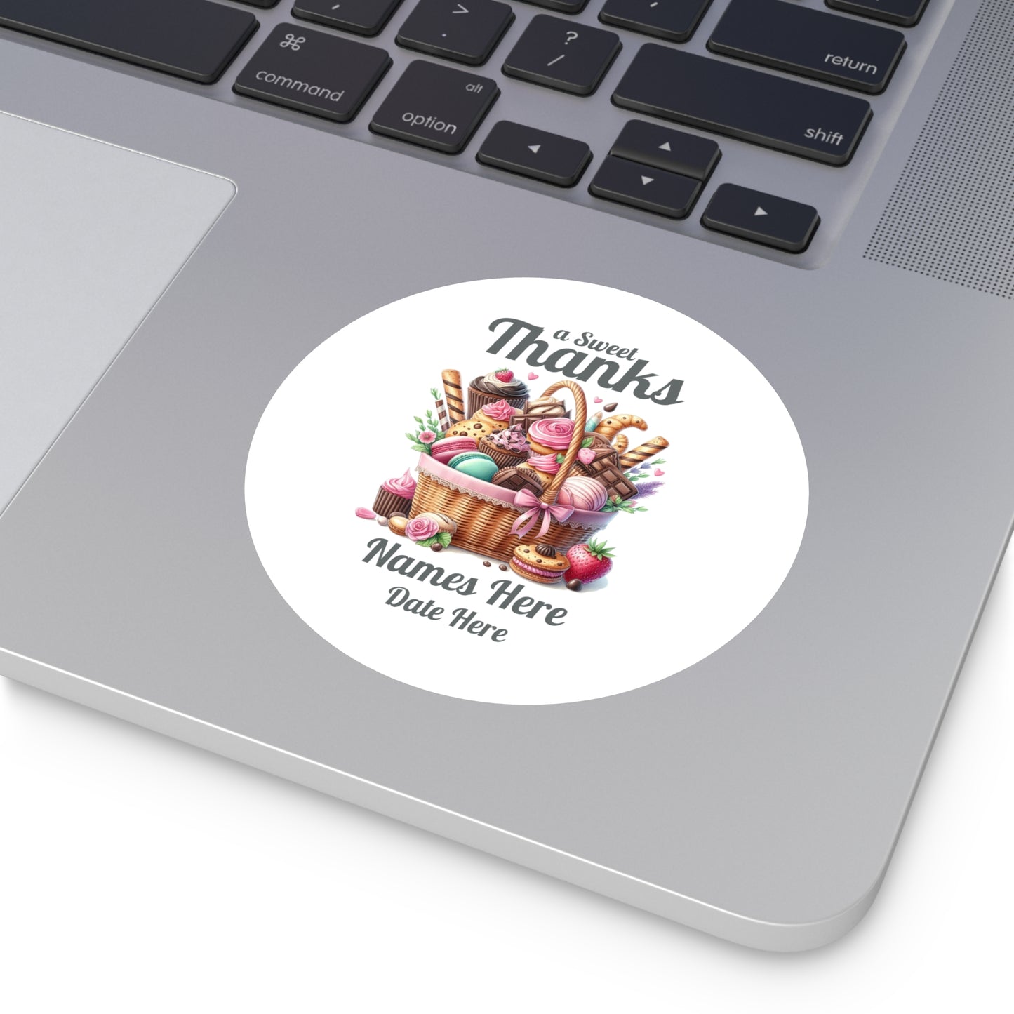 Sample Personalized Sweet Thanks Stickers for Events, Wedding Favors, Party Decor, Custom Labels, Gift Wrap