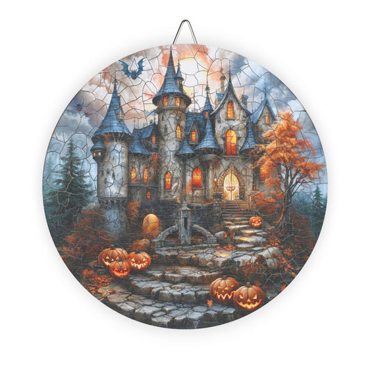 Halloween Decor, Rustic Charm Spooky Wood Sign, Haunted House Wall Art, Autumn Home Decor, Fall Celebration Sign