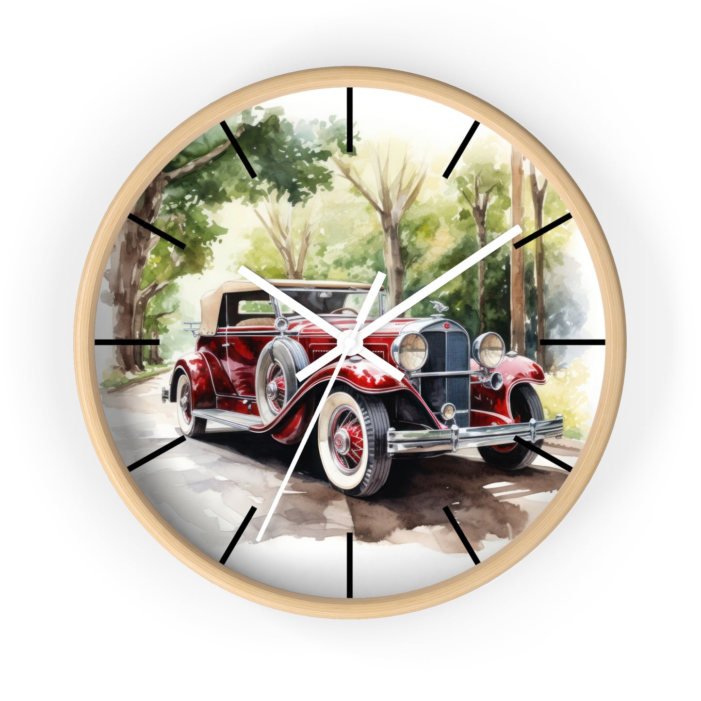 Classic Car Wall Clock - Vintage Automotive Home Office Decor