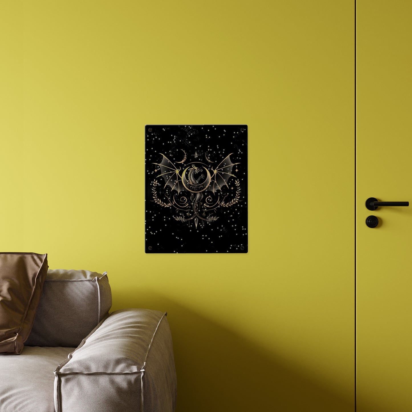 Mystical Dragon Acrylic Wall Art Panels - Celestial Decor for Fantasy Lovers