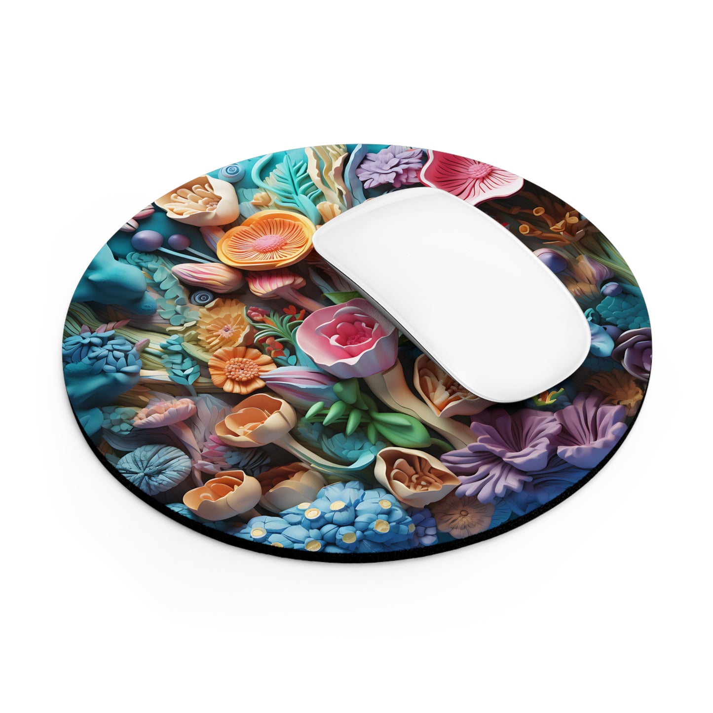Petals & Blooms Floral Desk Mouse Pad - Vibrant Nature-Inspired Desk Accessory