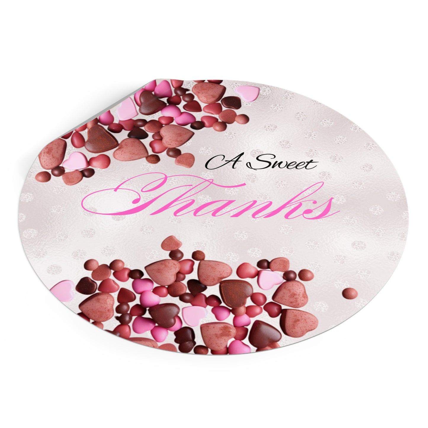 Sweet Heart Round Vinyl Stickers - Perfect For Personalized Wedding Favors, Cute Thank You Stickers, Heart Theme Party Labels, Custom Stickers for [...]