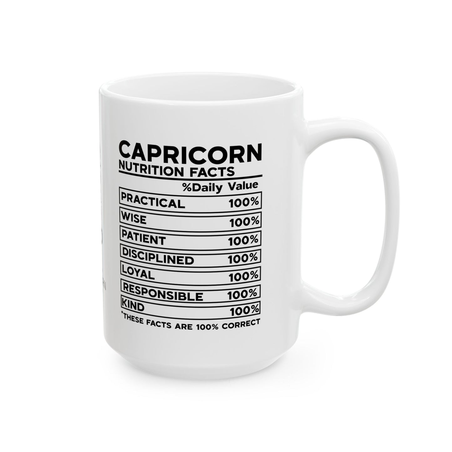 Capricorn Zodiac Floral Ceramic Mug - Horoscope Gift for Astrology Lovers