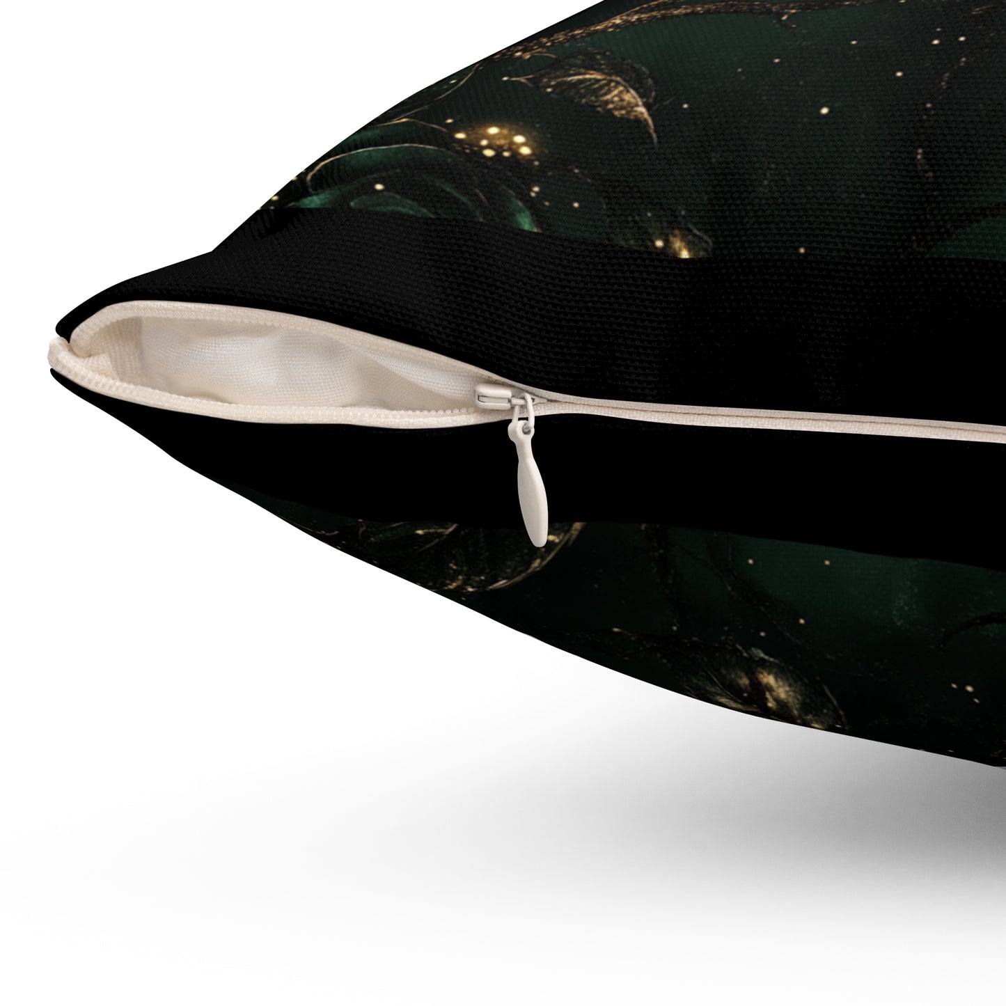 Elegant Gothic Floral Square Pillow, Decorative Cushion, Home Decor, Gift for Her, Sofa Pillow, Bedroom Accent