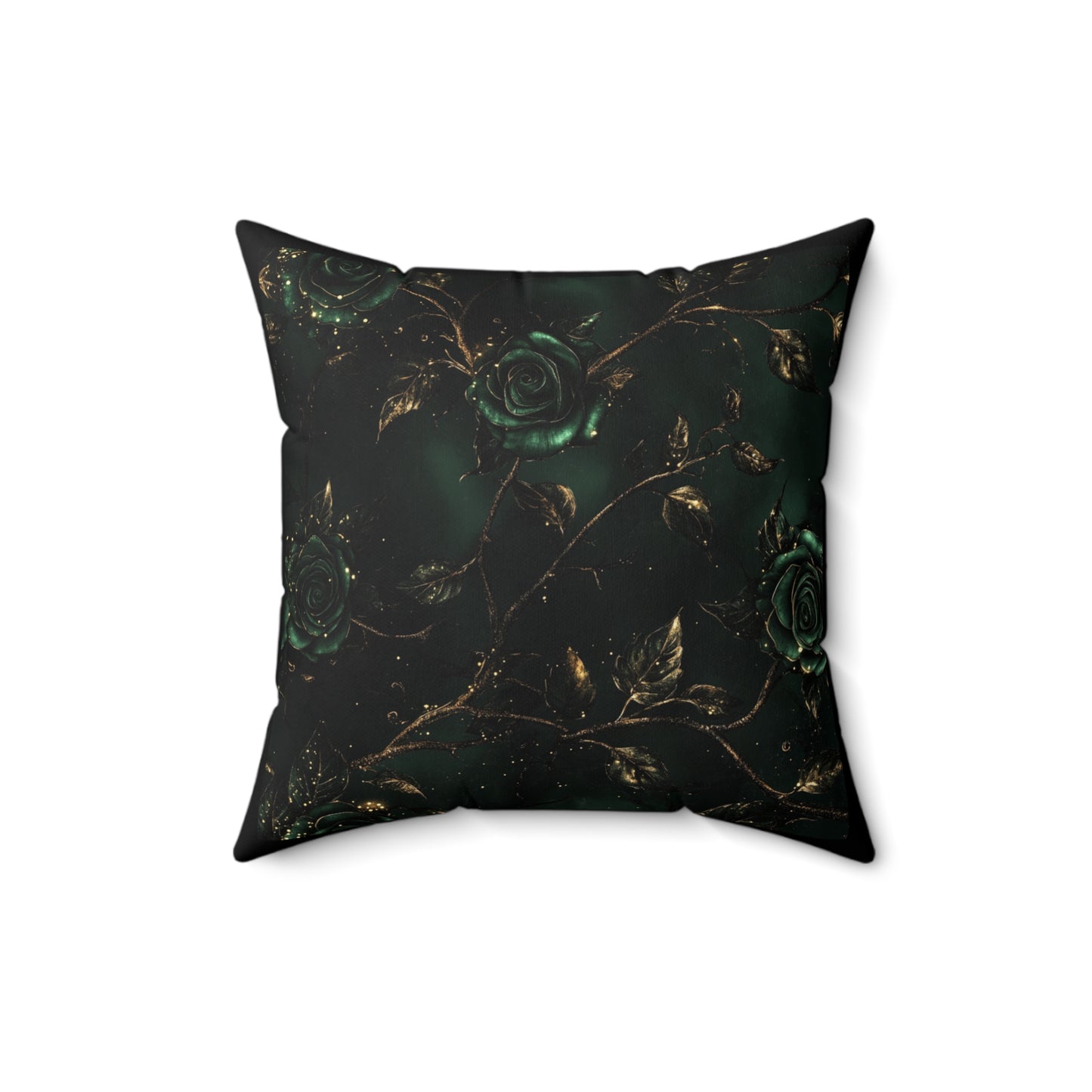 Elegant Gothic Floral Square Pillow, Decorative Cushion, Home Decor, Gift for Her, Sofa Pillow, Bedroom Accent