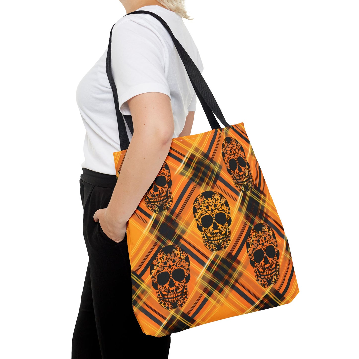 Fashionable Halloween Theme Tote Bag (AOP), Stylish and Festive for Everyday, Perfect for Halloween Lovers, For Anyone
