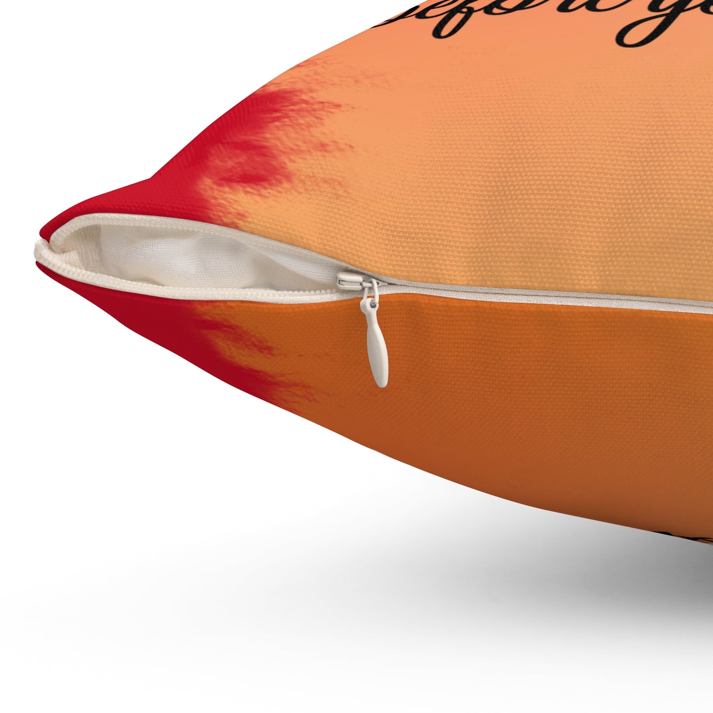 Inspirational Fall Floral Square Pillow, Motivational Home Decor, Boho Style Cushion, Gift for Friends, Cozy Living Room Accent