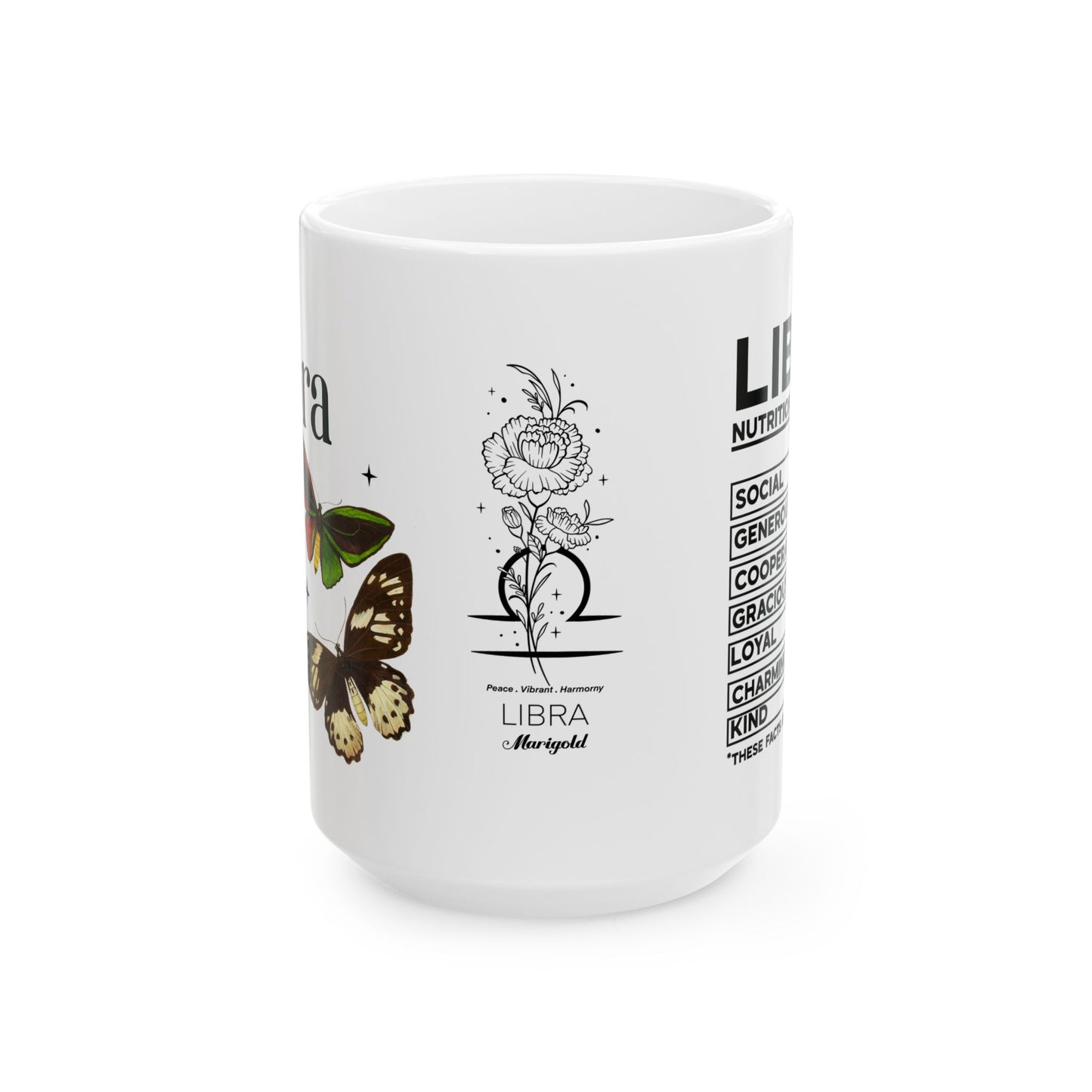 Libra Zodiac Ceramic Mug | 11oz & 15oz | Astrology Gifts for Libra Lovers