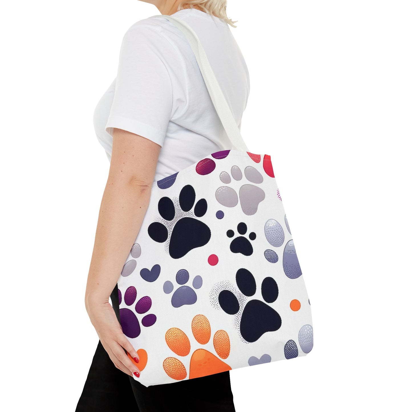 Paw Print FashionableTote Bag (AOP), Stylish, Animal Lovers, Pet Lovers, Great Gift Idea for Birthdays, Holidays or Any Occasion for Anyone