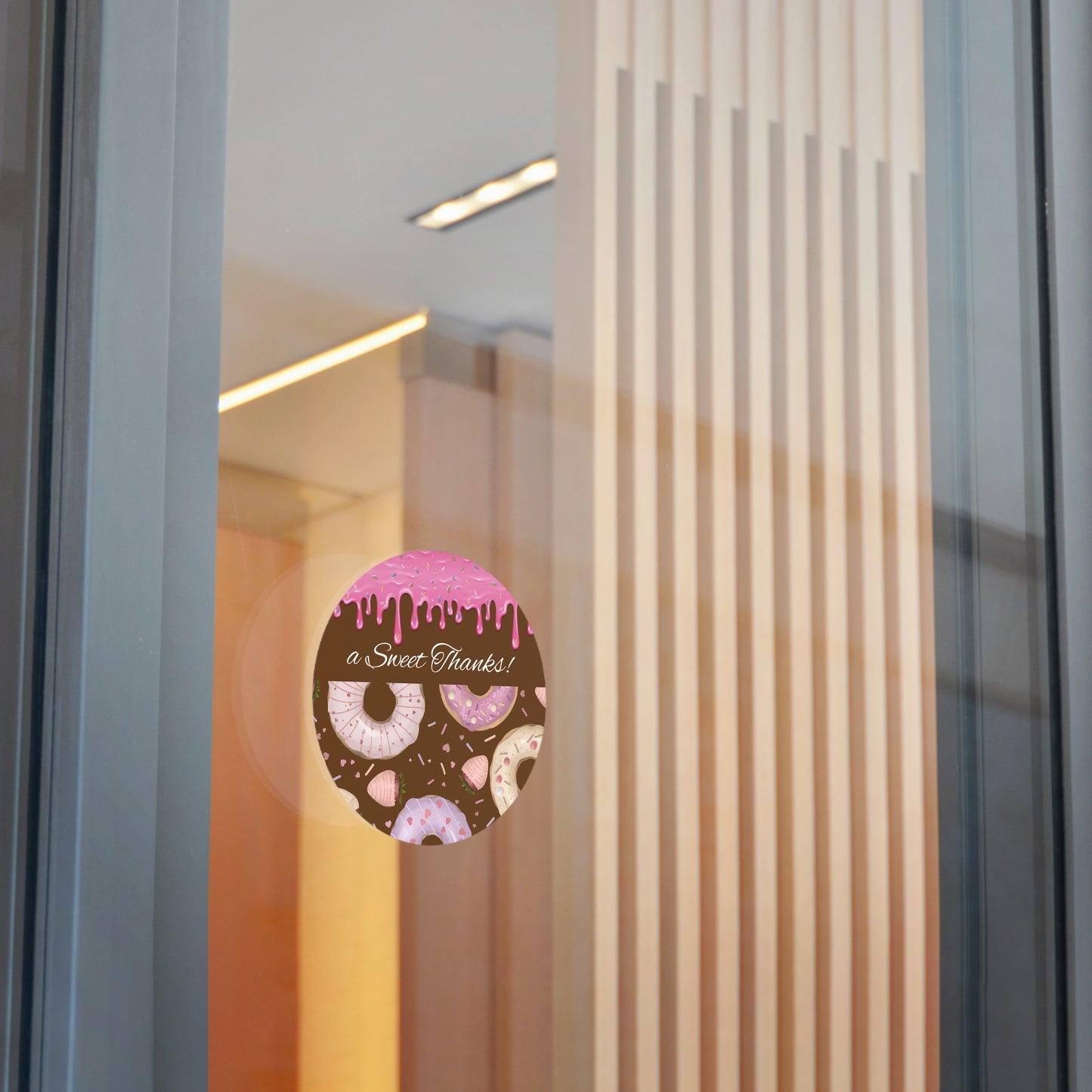 Custom Delightful Donut Vinyl Stickers, Sweet Thank You Labels, Party Favors, Custom Stickers for Gifts, Cute Decor for Celebrations, Goody bags