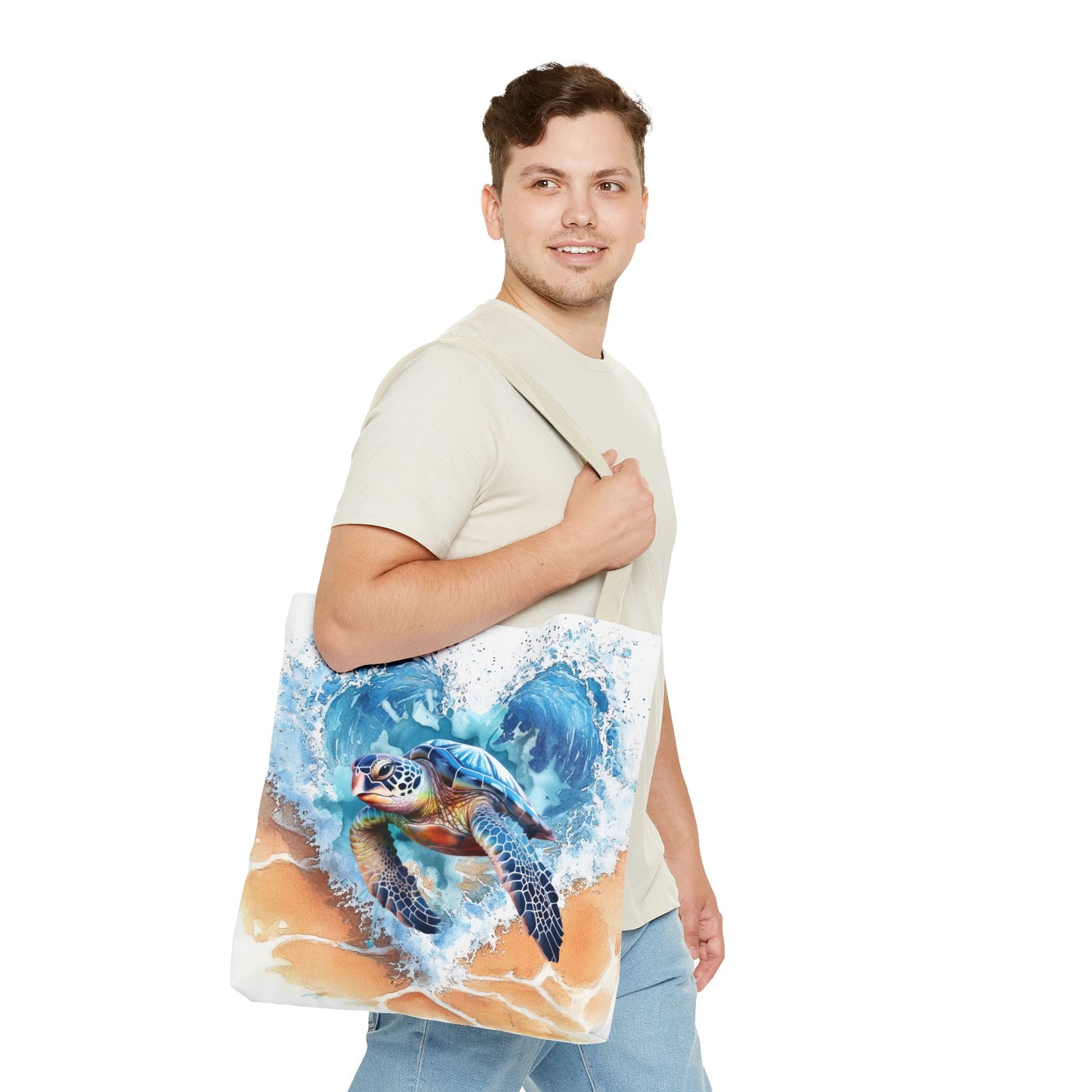 Ocean Turtle Tote Bag - Eco-Friendly, Beach Vibes, Summer Gift, Sea Life Accessory, Environmental Awareness