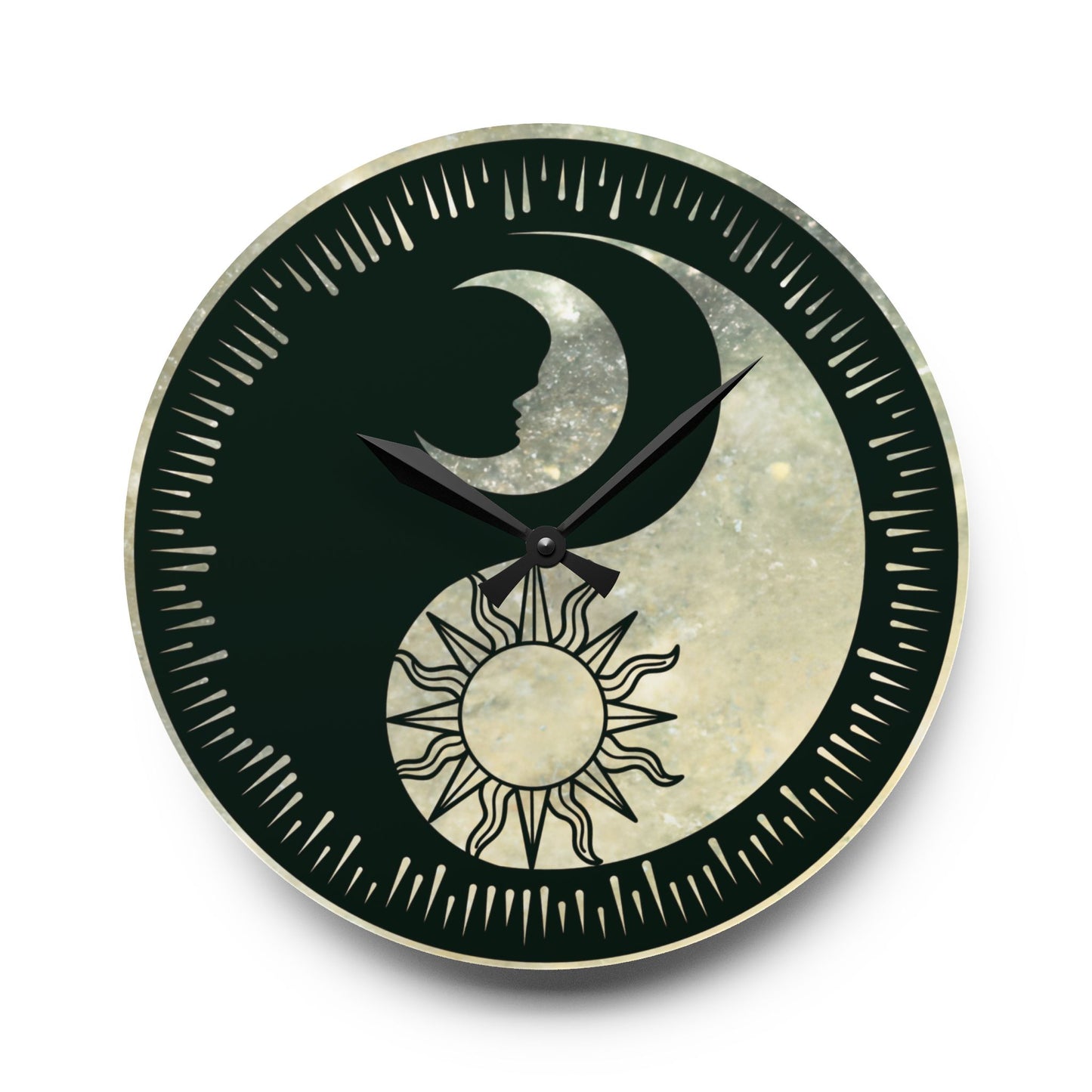 Cosmic Dance Acrylic Wall Clock - Celestial Space Home Decor