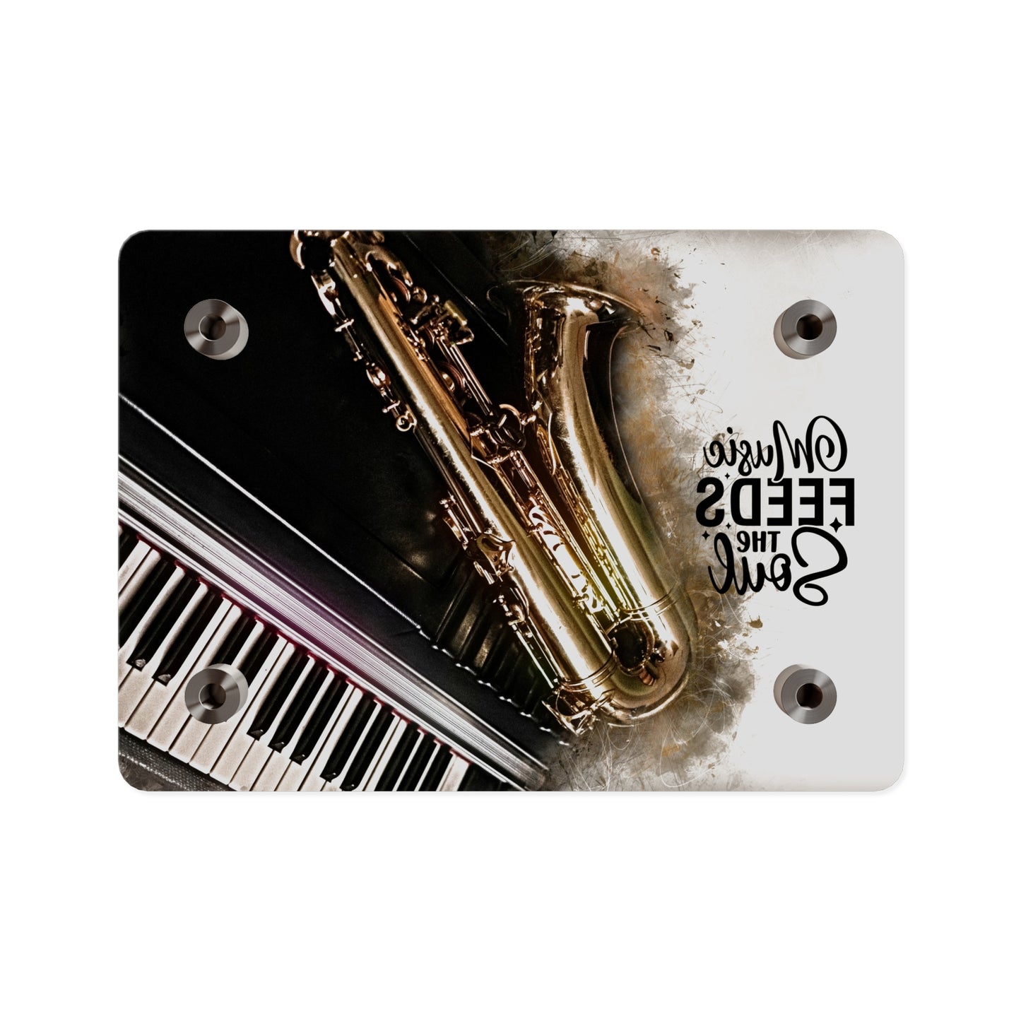 Inspirational Acrylic Wall Art Panel - "Music Feeds the Soul"