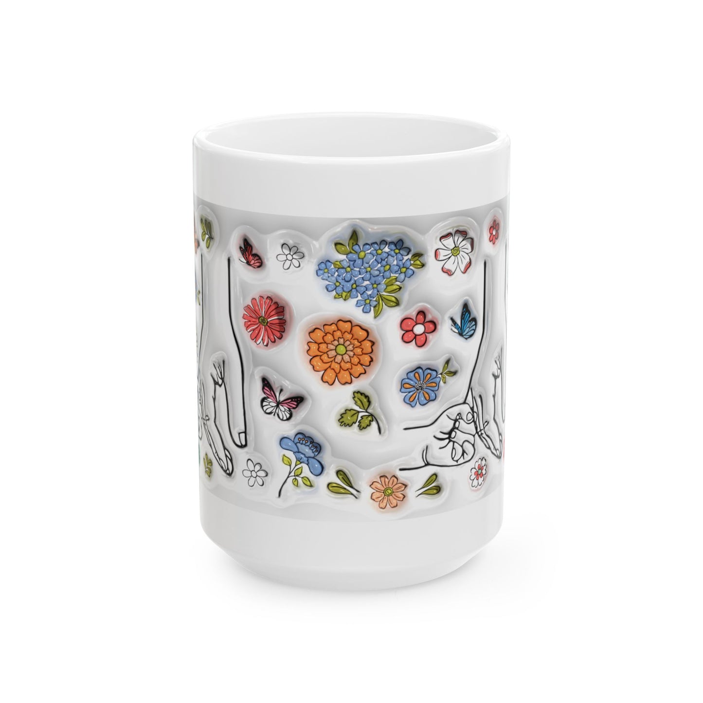 Floral Ceramic Mug for Mom - 11oz & 15oz