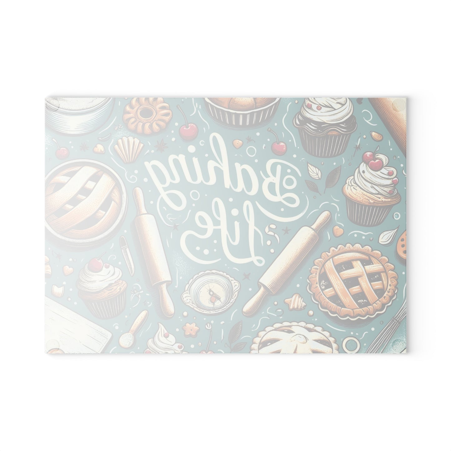 Baking Life Glass Cutting Board
