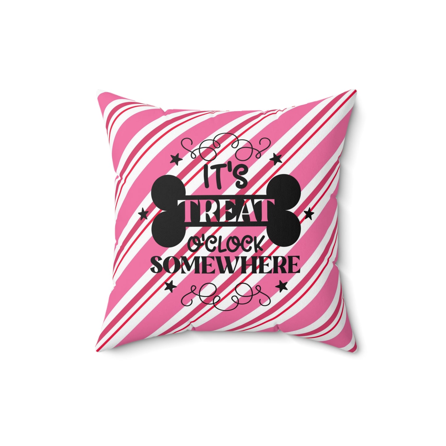 Pet Holiday Theme Spun Polyester Square Pillow, Pet Lover's Holiday Decor for Home or Office, Holiday Decor for Pet Lover's