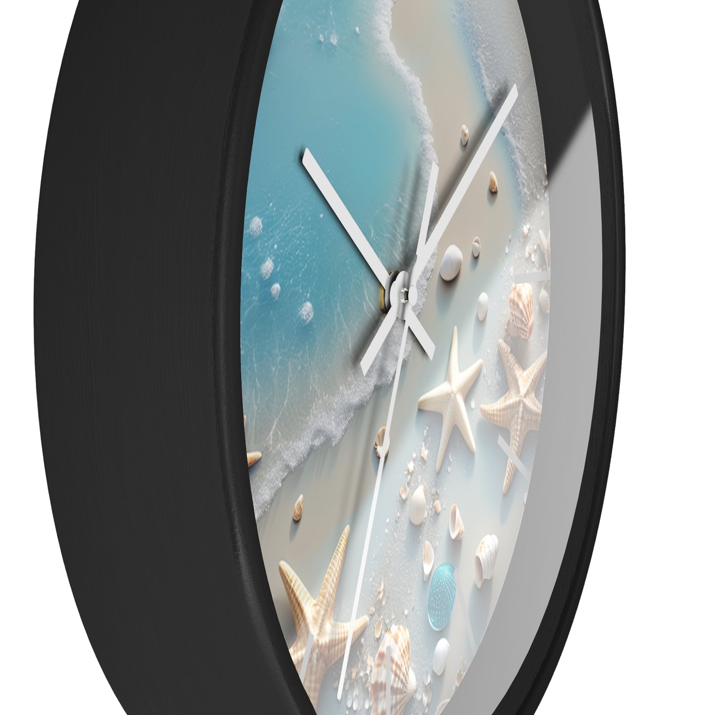 Coastal Serenity Wall Clock - Beach Inspired Home Decor with Seashells