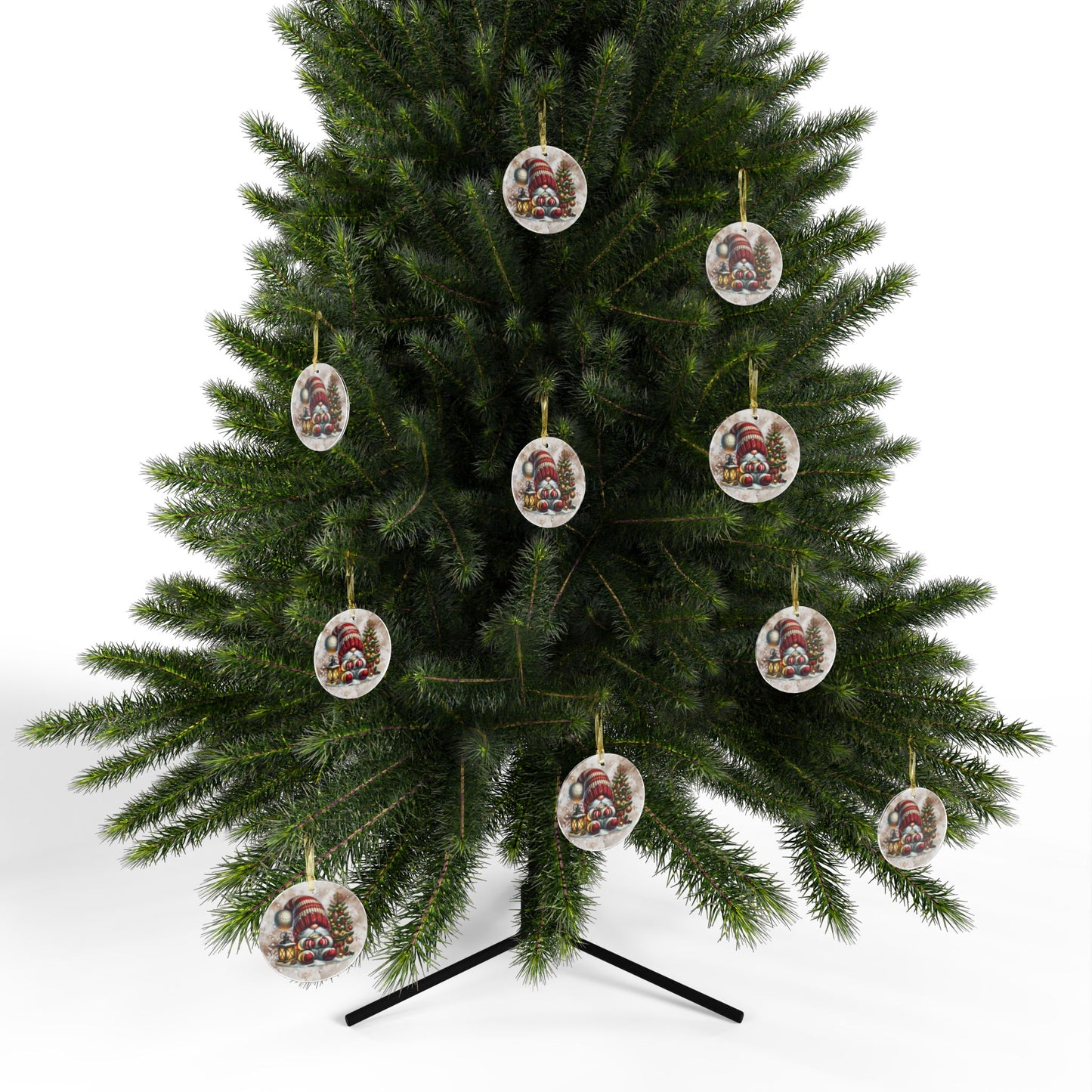 Festive Acrylic Christmas Ornaments - Cute Santa Gnome & Tree Design Holiday Decor