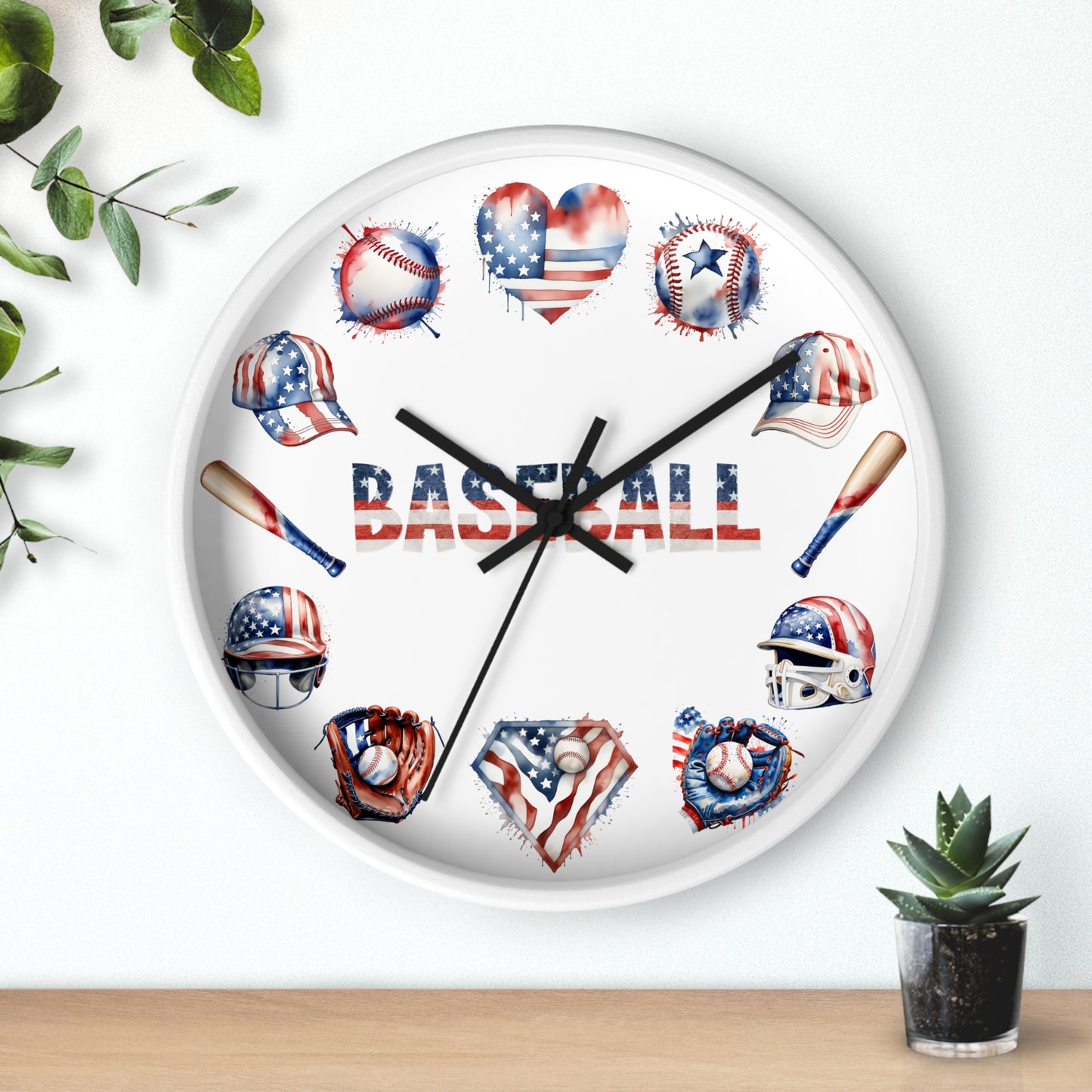 Baseball Theme Wall Clock - Sports Decor Gift for Baseball Lovers